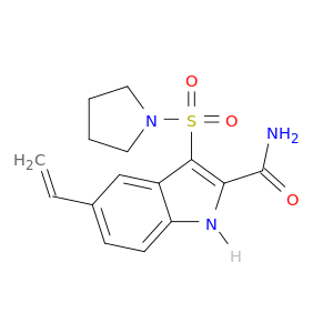1H-Indole-2-carboxamide, 5-ethenyl-3-(1-pyrrolidinylsulfonyl)-