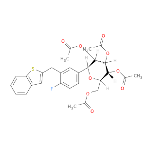 (1S)-1,5-脱水-1-C-[3-(苯并[b]噻吩-2-基甲基)-4-氟苯基]-D-山梨糖醇 2,3,4,6-四乙酸酯