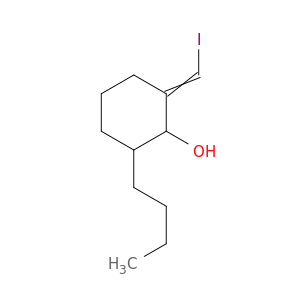 Cyclohexanol, 2-butyl-6-(iodomethylene)-