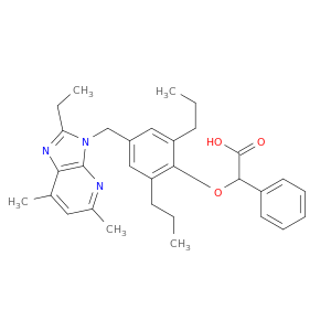Benzeneacetic acid, a-[4-[(2-ethyl-5,7-dimethyl-3H-imidazo[4,5-b]pyridin-3-yl)methyl]-2,6-dipropylphenoxy]-
