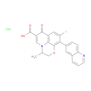 7H-Pyrido[1,2,3-de]-1,4-benzoxazine-6-carboxylicacid, 9-fluoro-2,3-dihydro-3-methyl-7-oxo-10-(6-quinolinyl)-, hydrochloride(1:1)