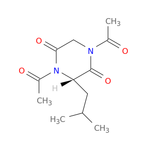 2,5-Piperazinedione, 1,4-diacetyl-3-(2-methylpropyl)-, (S)-