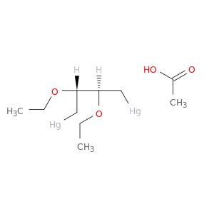 acetic acid; [(2R,3S)-2,3-diethoxy-4-mercurio-butyl]mercury