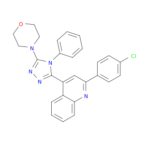 2-(4-chlorophenyl)-4-(5-morpholin-4-yl-4-phenyl-1,2,4-triazol-3-yl)quinoline