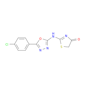 4(5H)-Thiazolone, 2-[[5-(4-chlorophenyl)-1,3,4-oxadiazol-2-yl]amino]-