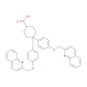 Cyclohexanecarboxylic acid, 4,4-bis[4-(2-quinolinylmethoxy)phenyl]-