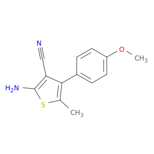3-Thiophenecarbonitrile, 2-amino-4-(4-methoxyphenyl)-5-methyl-