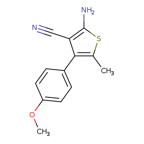 3-Thiophenecarbonitrile, 2-amino-4-(4-methoxyphenyl)-5-methyl-