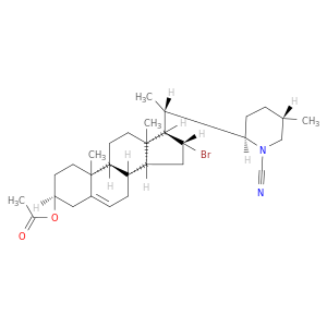 16-bromo-17-[1-(1-cyano-5-methylpiperidin-2-yl)ethyl]androst-5-en-3-yl acetate