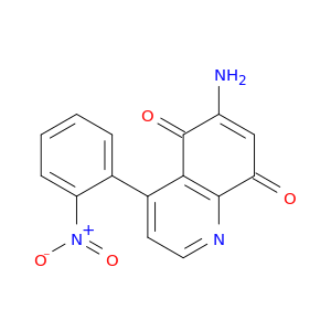 5,8-Quinolinedione, 6-amino-4-(2-nitrophenyl)-