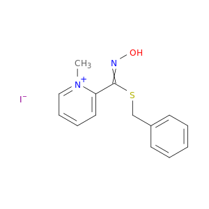 Pyridinium,2-[(hydroxyimino)[(phenylmethyl)thio]methyl]-1-methyl-, iodide (1:1)