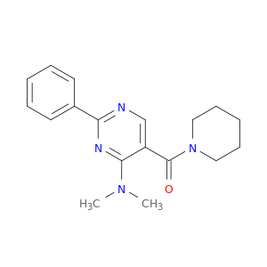 Piperidine, 1-[[4-(dimethylamino)-2-phenyl-5-pyrimidinyl]carbonyl]-