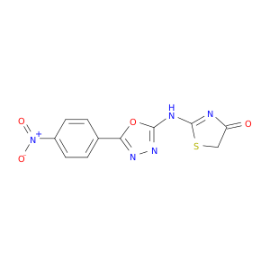 4(5H)-Thiazolone, 2-[[5-(4-nitrophenyl)-1,3,4-oxadiazol-2-yl]amino]-