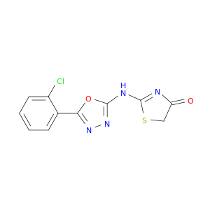 4(5H)-Thiazolone, 2-[[5-(2-chlorophenyl)-1,3,4-oxadiazol-2-yl]amino]-