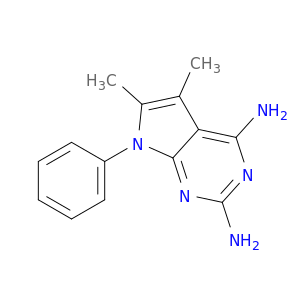 7H-Pyrrolo[2,3-d]pyrimidine-2,4-diamine, 5,6-dimethyl-7-phenyl-