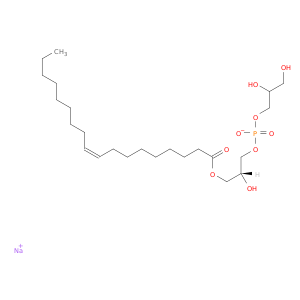 9-十八烷烯酸(9Z)-,(2R)-3-[[(2,3-二羟基丙氧基)羟基磷吡咯]氧基]-2-羟丙基酯,钠盐(1：1)