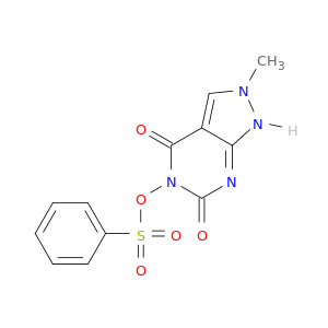 Benzenesulfonic acid,1,2,4,6-tetrahydro-2-methyl-4,6-dioxo-5H-pyrazolo[3,4-d]pyrimidin-5-yl ester