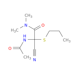 Acetamide, 2-(acetylamino)-2-cyano-N,N-dimethyl-2-(propylthio)-