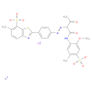 7-苯并噻唑氟磺酸,2-[4-[2-[1-[1-[[(2-甲氧基-5-甲基-4-硫代苯基)氨基]羰基]-2-氧丙基]苯基]-6-甲基-,铵钠盐(1：1：1)