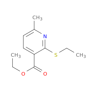 3-Pyridinecarboxylic acid, 2-(ethylthio)-6-methyl-, ethyl ester