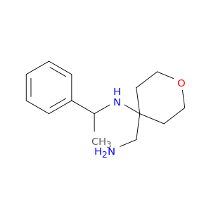 4-(aminomethyl)-N-(1-phenylethyl)oxan-4-amine