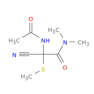 Acetamide, 2-(acetylamino)-2-cyano-N,N-dimethyl-2-(methylthio)-