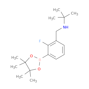 N-(2-氟-3-(4,4,5,5-四甲基-1,3,2-二氧硼杂环戊烷-2-基)苄基)-2-甲基丙-2-胺