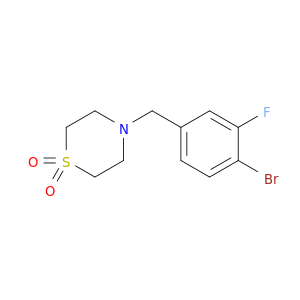 4-(4-溴-3-氟苄基)硫代吗啉 1,1-二氧化物