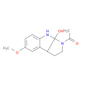 Ethanone,1-(3,3a,8,8a-tetrahydro-8a-hydroxy-5-methoxypyrrolo[2,3-b]indol-1(2H)-yl)-
