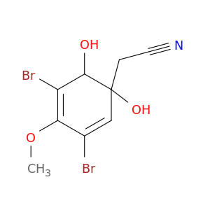 (3,5-dibromo-1,6-dihydroxy-4-methoxycyclohexa-2,4-dien-1-yl)acetonitrile