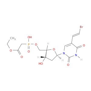 ({(2R,3S,5R)-5-[5-((E)-2-BROMO-VINYL)-2,4-DIOXO-3,4-DIHYDRO-2H-PYRIMIDIN-1-YL]-3-HYDROXY-TETRAHYDRO-FURAN-2-YLMETHOXY}-HYDROXY-PHOSPHORYL)-ACETIC ACID ETHYL ESTER