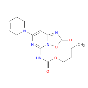 BUTYL N-[4-(3,6-DIHYDRO-2H-PYRIDIN-1-YL)-8-OXO-9-OXA-1,3,7-TRIAZABICYC LO[4.3.0]NONA-2,4,6-TRIEN-2-YL]CARBAMATE
