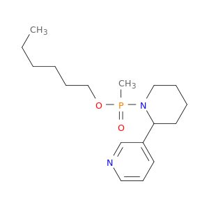 Phosphinic acid, methyl[2-(3-pyridinyl)-1-piperidinyl]-, hexyl ester
