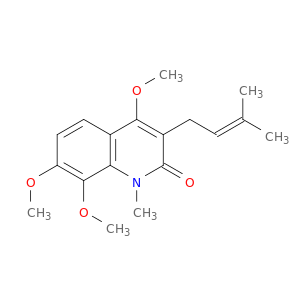2(1H)-Quinolinone, 4,7,8-trimethoxy-1-methyl-3-(3-methyl-2-butenyl)-