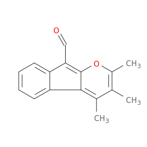 Indeno[2,1-b]pyran-9-carboxaldehyde, 2,3,4-trimethyl-
