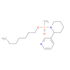 Phosphinic acid, methyl[2-(3-pyridinyl)-1-piperidinyl]-, heptyl ester