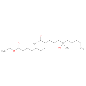 Heptadecanoic acid, 8-acetyl-12-hydroxy-12-methyl-, ethyl ester