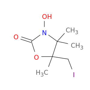 2-Oxazolidinone, 3-hydroxy-5-(iodomethyl)-4,4,5-trimethyl-