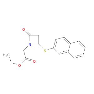 1-Azetidineacetic acid,2-(2-naphthalenylthio)-4-oxo-, ethyl ester