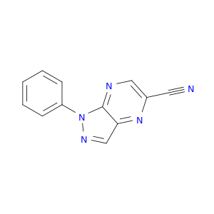 1H-Pyrazolo[3,4-b]pyrazine-5-carbonitrile, 1-phenyl-