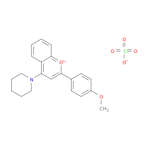 1-Benzopyrylium, 2-(4-methoxyphenyl)-4-(1-piperidinyl)-, perchlorate