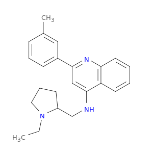 4-Quinolinamine, N-[(1-ethyl-2-pyrrolidinyl)methyl]-2-(3-methylphenyl)-