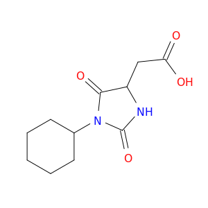 (1-Cyclohexyl-2,5-dioxoimidazolidin-4-yl)acetic Acid
