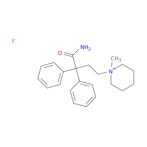 Piperidinium,1-(4-amino-4-oxo-3,3-diphenylbutyl)-1-methyl-, iodide (1:1)