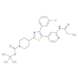 N-[4-[2-(1-BOC-PIPERIDIN-4-YL)-4-(3-CHLOROPHENYL)-1,3-THIAZOL-5-YL]-2-PYRIDYL]PROPIONAMIDE