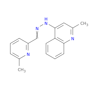 2-Pyridinecarboxaldehyde,6-methyl-, 2-(2-methyl-4-quinolinyl)hydrazone