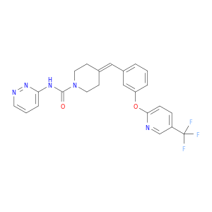 N-哒嗪-3-基-4-(3-{[5-(三氟甲基)吡啶-2-基]醚}苯亚甲基丙酮)哌啶-1-羧酰胺