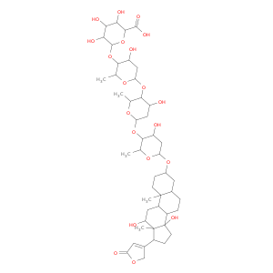 6-[6-[6-[6-[[12,14-dihydroxy-10,13-dimethyl-17-(5-oxo-2H-furan-3-yl)-1,2,3,4,5,6,7,8,9,11,12,15,16,17-tetradecahydrocyclopenta[a]phenanthren-3-yl]oxy]-4-hydroxy-2-methyl-oxan-3-yl]oxy-4-hydroxy-2-methyl-oxan-3-yl]oxy-4-hydroxy-2-methyl-oxan-3-yl]oxy-3,4,5