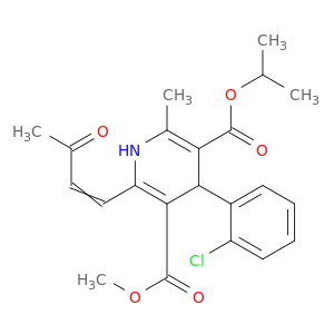 3-ISOPROPYL 5-METHYL 4-(2-CHLOROPHENYL)-2-METHYL-6-(3-OXO-1-BUTENYL)-1,4-DIHYDRO-3,5-PYRIDINEDICARBOXYLATE