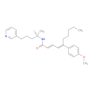 2,4-Decadienamide,5-(4-methoxyphenyl)-N-[(1R)-1-methyl-4-(3-pyridinyl)butyl]-, (2E,4E)-
